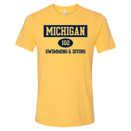 Team 102 Unisex Bella Canvas Soft Fitted Triblend Short Sleeve T-Shirt -- Yellow Gold Triblend