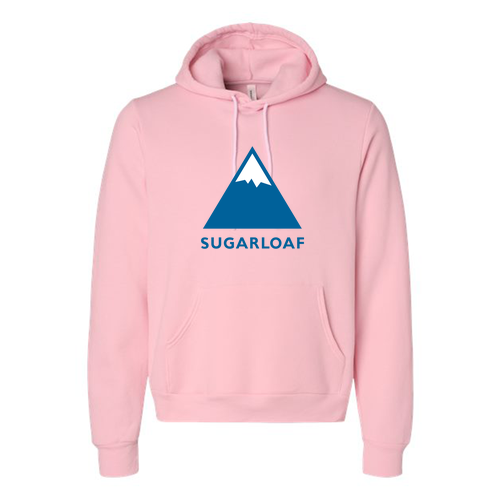Sugarloaf Logo 1 Blue Ink -- Pullover Hooded Sweatshirt Pink