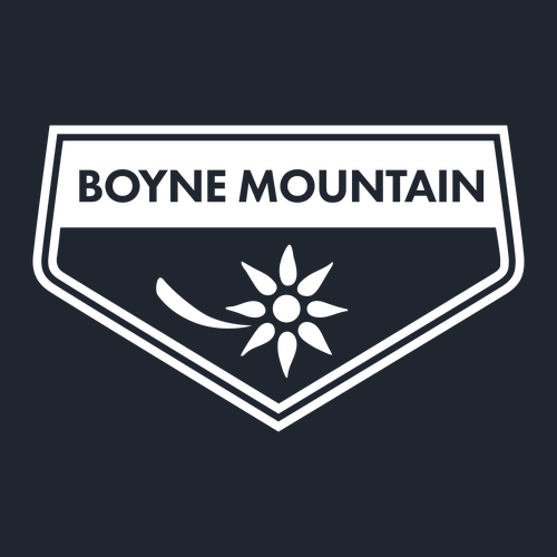 Boyne Mountain Logo 1 White Ink -- Long sleeve Midnight Navy