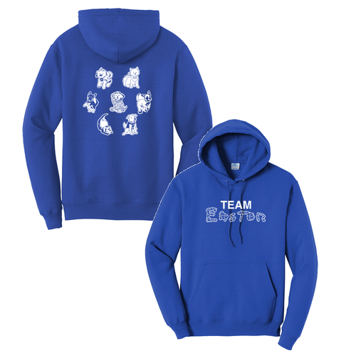 Port and Company Core Fleece Pullover Hooded Sweatshirt -- True Royal