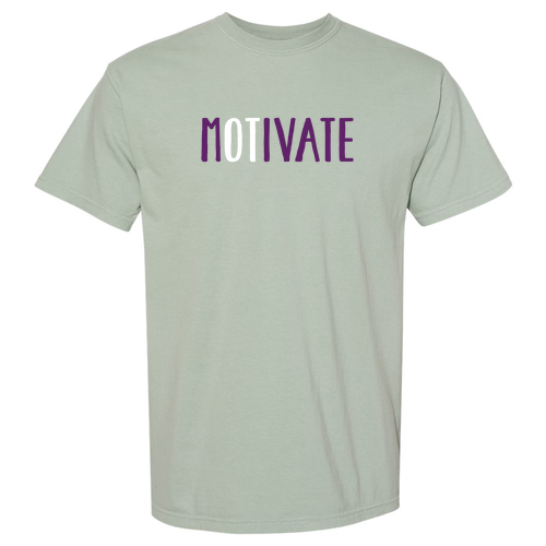 OT Motivate Plum/White Comfort Colors Unisex Garment-Dyed Heavyweight T-Shirt -- Bay