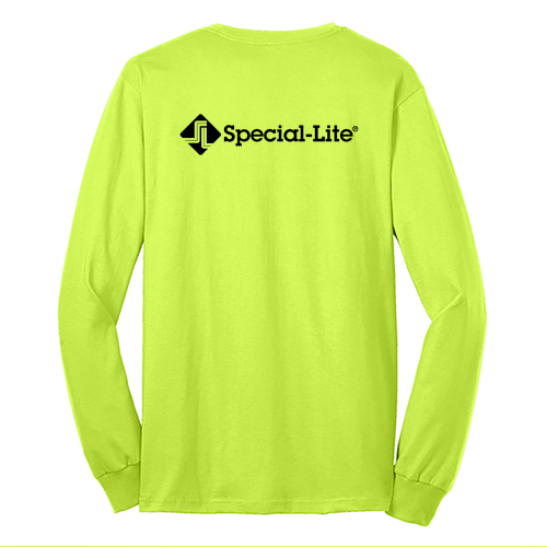 Port and Company Tall Long Sleeve 50/50 Cotton Poly T Shirt -- Safety Green