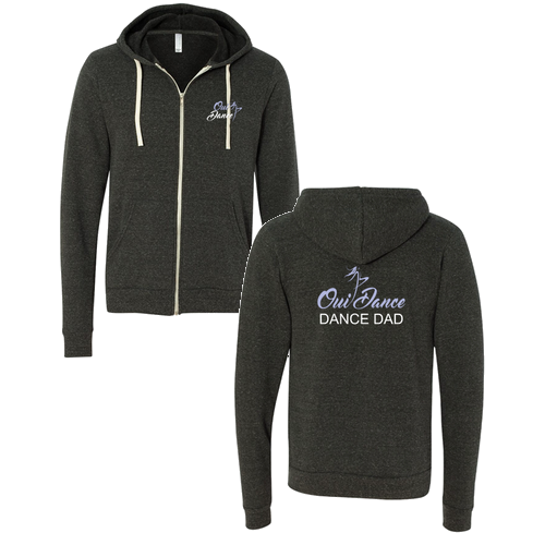 Bella Canvas Triblend Sponge Fleece Full-Zip Hoodie -- Dance Dad