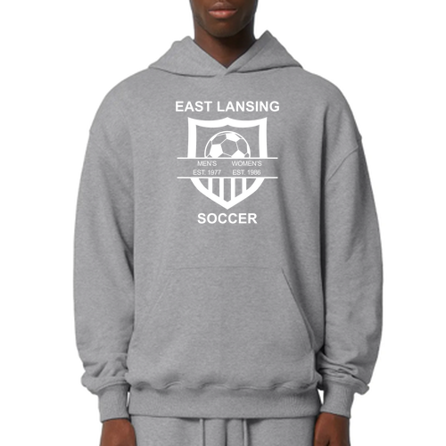 Stanley/Stella Unisex Cooper Dry Hooded Sweatshirt -- Heather Grey