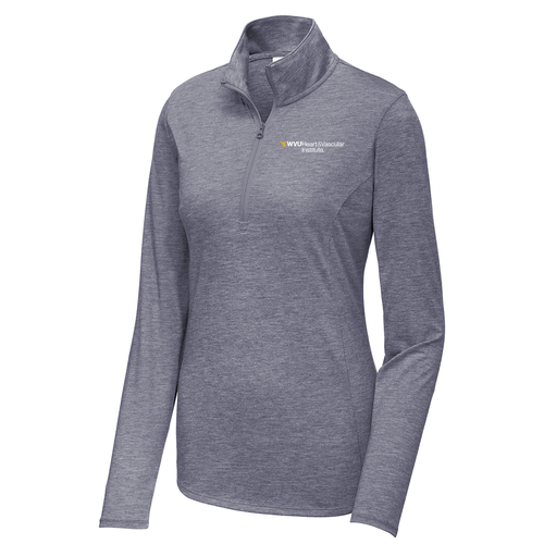 Sport-Tek PosiCharge Tri-Blend Wicking 1/4-Zip Pullover -- True Navy Heather