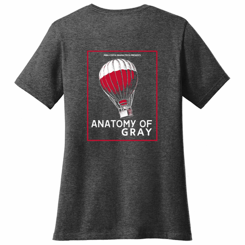 Port & Company Ladies Cotton V-Neck T-Shirt -- Dark Heather Grey