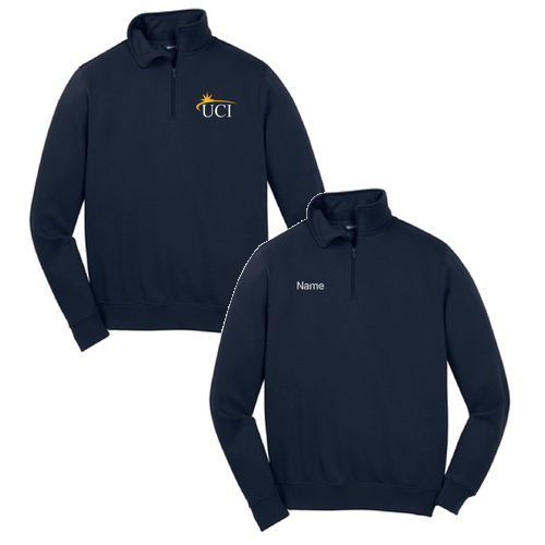 Sport Tek Quarter Zip Sweatshirt -- True Navy
