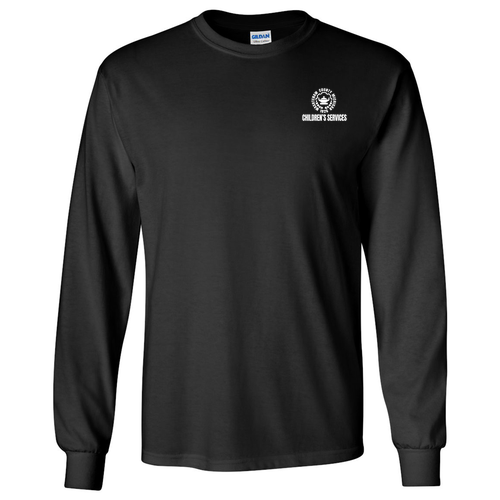 Gildan Ultra Cotton Longsleeve Basic T-Shirt -- Black
