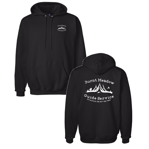 Hanes 10 oz Ultimate Cotton Printpro Adult  Hooded Sweatshirt -- Black