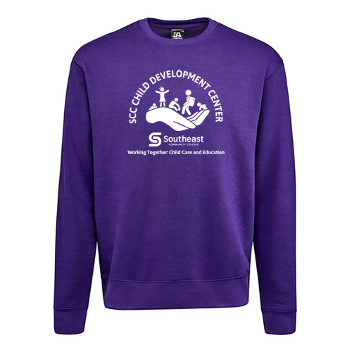 J. America BTB Fleece Crew -- Purple