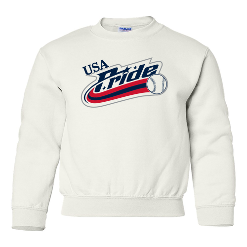 Gildan Heavy Blend Youth Crew Neck Sweatshirt -- White