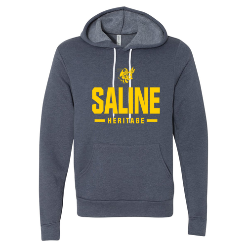 BELLA + CANVAS Sponge Fleece Hoodie -- Heather Navy