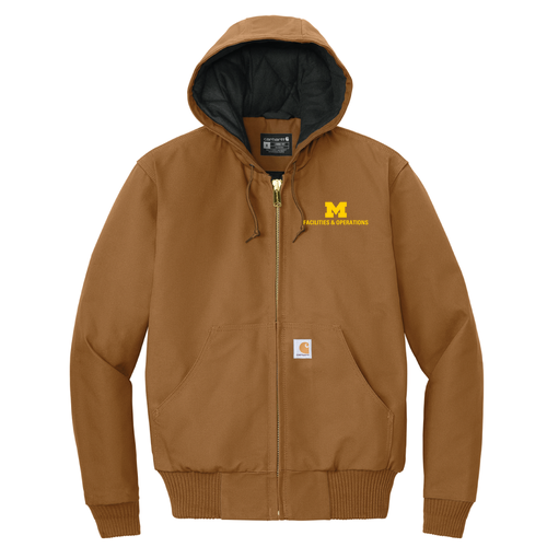 Carhartt Tall Quilted-Flannel-Lined Duck Active Jac -- Carhartt Brown, $145