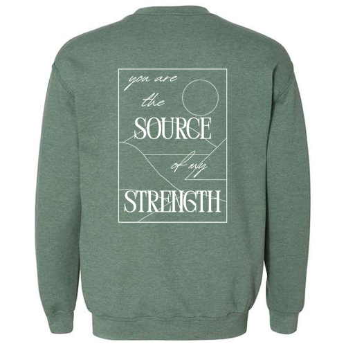 Gildan Heavy Blend Crew Neck Sweatshirt -- Heather Dark Green