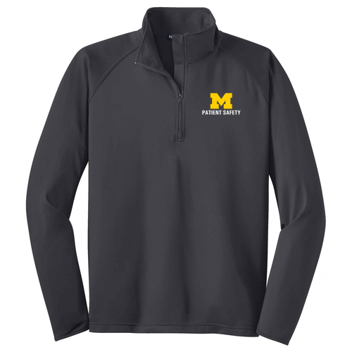 Mens/Unisex Sport Tek Sport Wick Stretch Half Zip Pullover -- Charcoal Grey