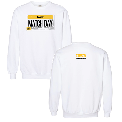 Comfort Colors Unisex Garment-Dyed Crewneck Sweatshirt -- White