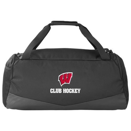 UW Club Hockey Under Armour 5.0 MD Duffel Bag -- Black / Mt Silver