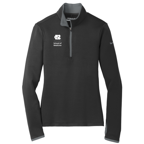 Nike Golf Ladies Dri FIT Stretch Half Zip Cover Up -- Black / Dark Grey