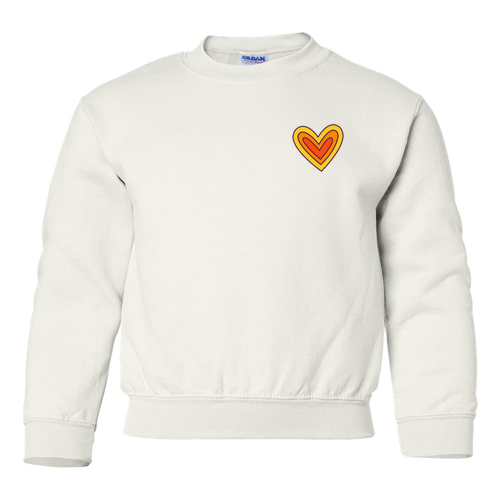 Gildan Heavy Blend Youth Crew Neck Sweatshirt -- White