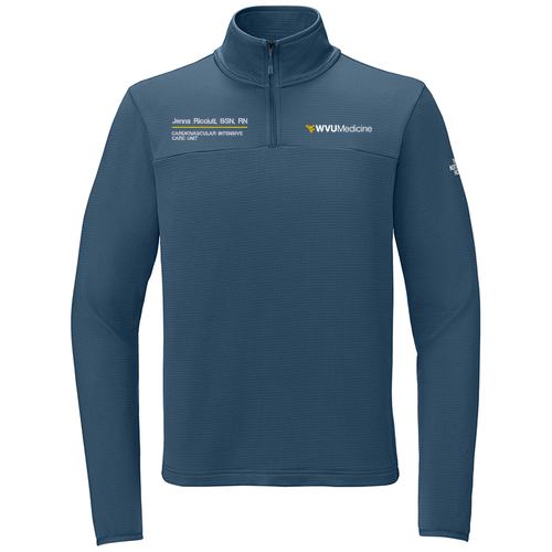 Embroidered The North Face® Aim 1/4-Zip Fleece -- Shady Blue