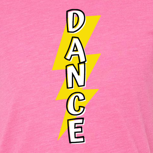Dance Mens/Unisex Bella Canvas Triblend Short Sleeve T-Shirt -- Charity Pink