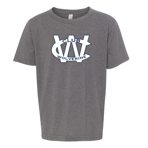 Youth Next Level Soft Fitted CVC Tee -- Dark Heather Gray