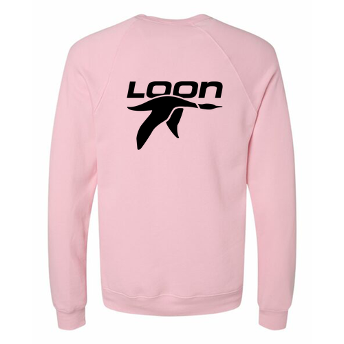 Loon Logo 2 Black Ink -- Crewneck Sweatshirt Pink