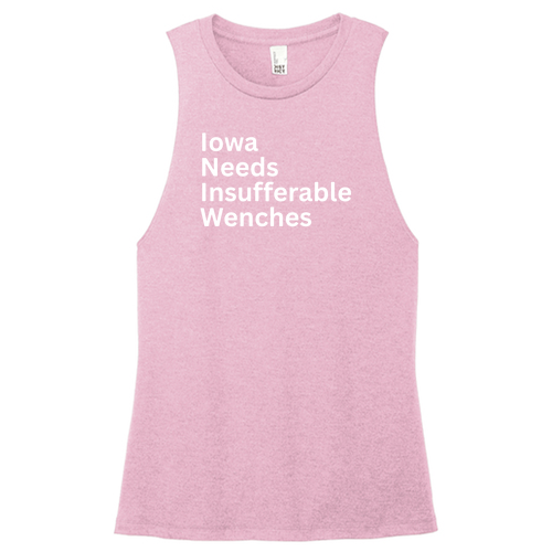 District Women's Perfect Tri Muscle Tank -- Wisteria Heather