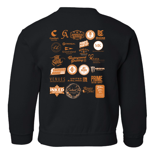 Sunset Youth Crewneck Sweatshirt -- Black