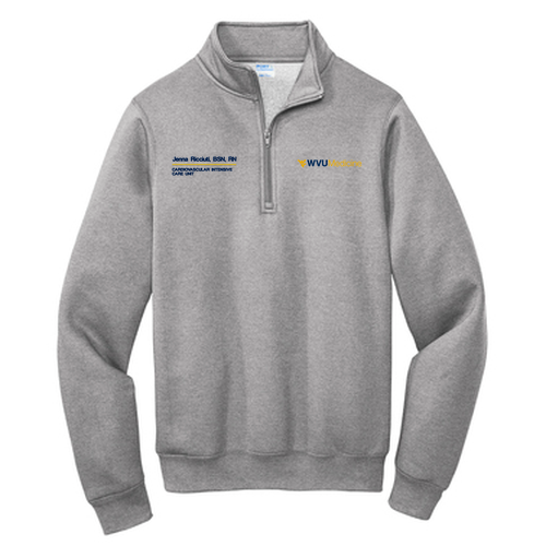 Port and Company Core Fleece Quarter-Zip Pullover Sweatshirt -- Athletic Heather