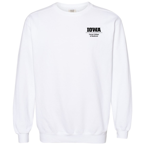 Embroidered Comfort Colors Adult Crewneck Sweatshirt -- White