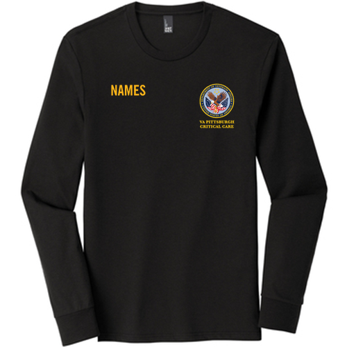 District Made Mens Perfect Tri Long Sleeve Crew Tee -- Black