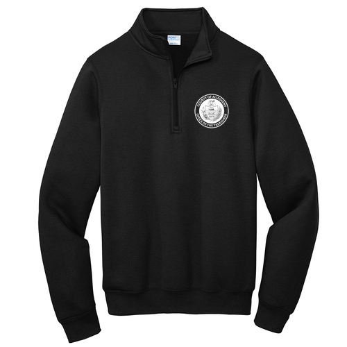 Port and Company Core Fleece Quarter-Zip Pullover Sweatshirt -- Jet Black
