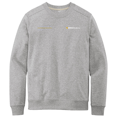 District Made Mens Perfect Tri Long Sleeve Crew Tee -- Grey Frost