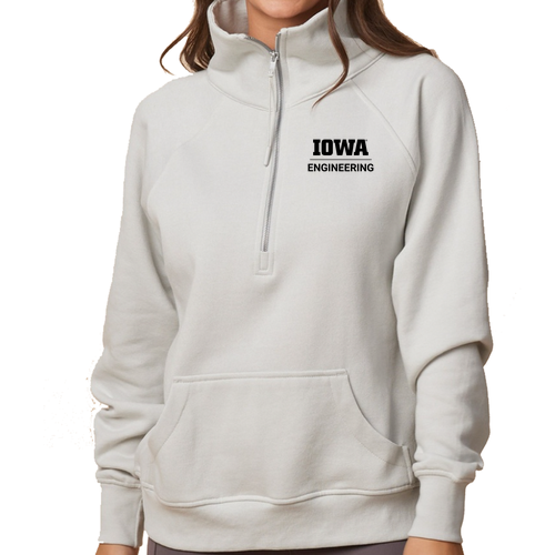 Enza Ladies Boxy Half Zip Fleece -- Jet Stream