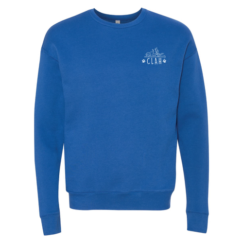 Bella Canvas Unisex Drop Shoulder Fleece Crewneck -- True Royal