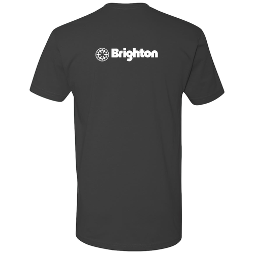 Brighton Logo 2 White Ink -- Short Sleeve Heavy Metal