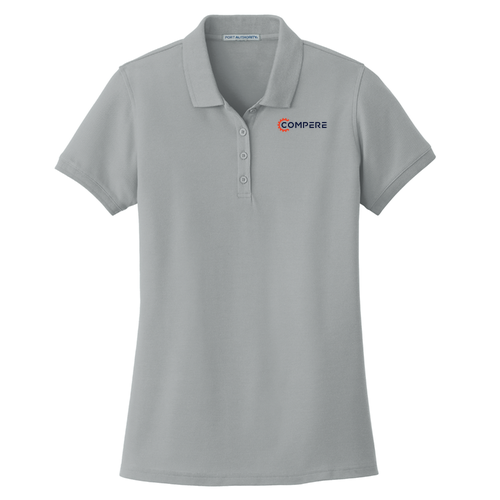Ladies Port Authority Core Classic Pique Polo -- Gusty Grey