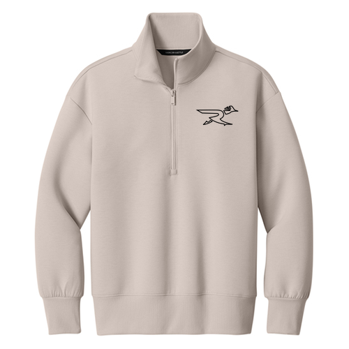 Embroidered Mercer+Mettle Women’s Soft Spacer 1/4-Zip -- Warm Quartz