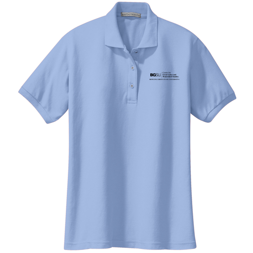 Port Authority Ladies Silk Touch Sport Shirt. -- Light Blue