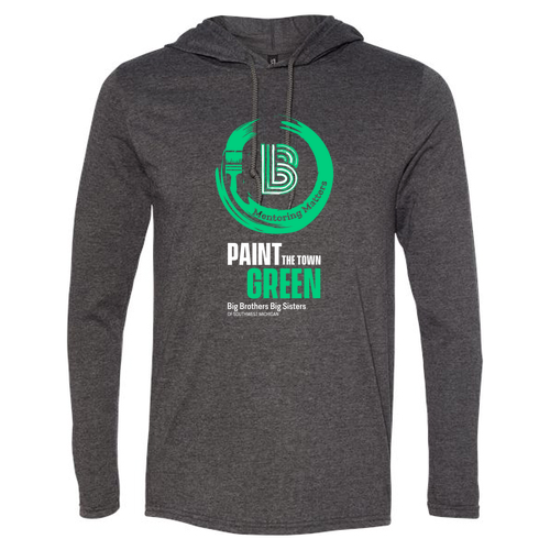 Gildan Adult Hooded Tee -- Heather Dark Grey