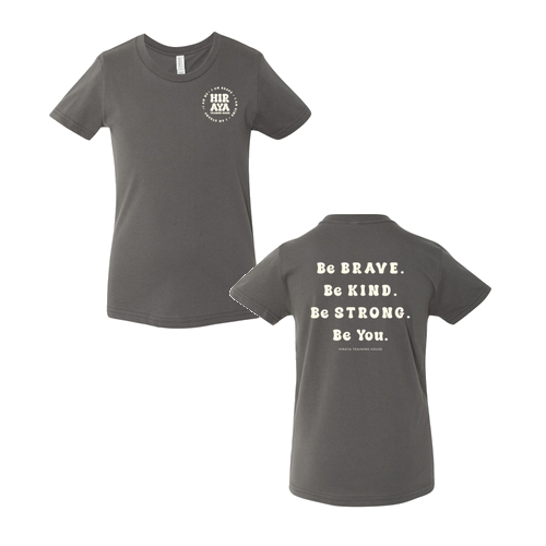 I am Brave Youth Tee -- Asphalt