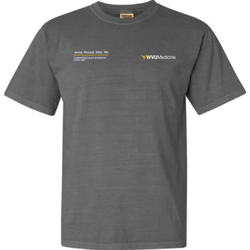 Embroidered Comfort Colors Unisex Garment-Dyed Heavyweight T-Shirt -- Grey
