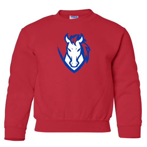 Gildan Youth Crewneck Sweatshirt -- Red