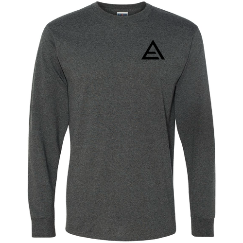 Jerzees Dri-Power Active Adult Longsleeve Tee -- Black Heather