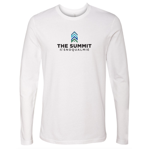 The Summit at Snoqualmie Logo 1 Full color -- Long Sleeve White