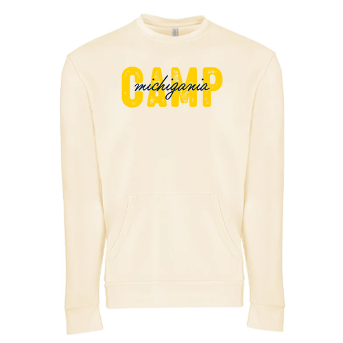 Next Level Apparel Santa Barbara Pocket Sweatshirt -- Natural