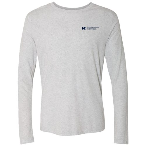 Next Level Soft/Fitted Triblend Long Sleeve Tee -- Heather White, $21