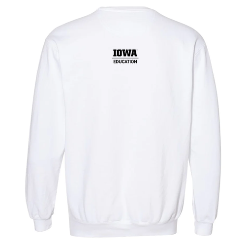 Hawkeye Teachers Comfort Colors Adult Crewneck Sweatshirt -- White