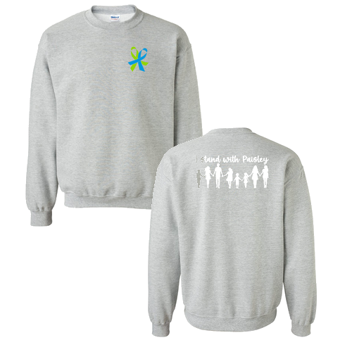 Ribbon Design Gildan Heavy Blend Crew Neck Sweatshirt -- Sport Grey